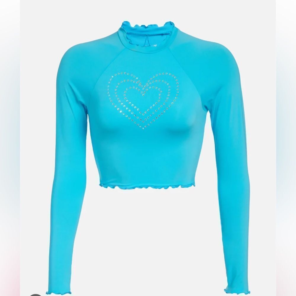 LoveShackFancy x Hurley Rhinestone Long sleeve Rashguard